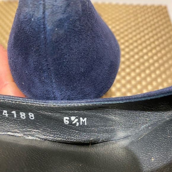 Stuart Weizman navy suede platforms size 6.5 - Picture 9 of 10